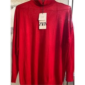 New Red Zara Turtle Neck